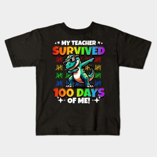 My Teacher Survived 100 Days of Me Kids T-Shirt